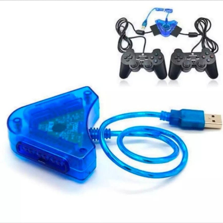 converter Stick PS2 to USB PlayStation / converter ps 2 / converter ps 2 biru