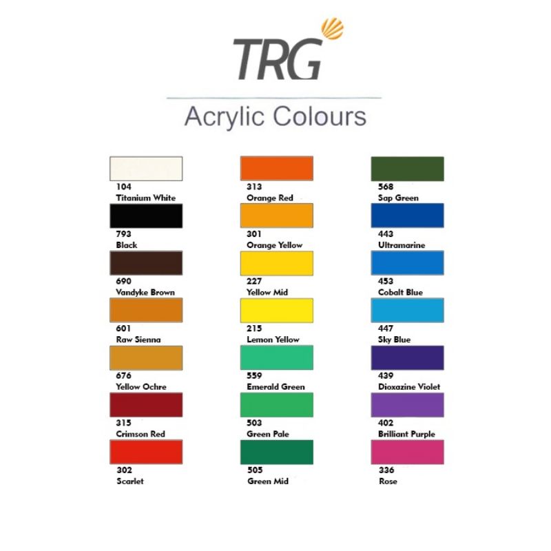 

TRG Acrylic Colour 30 ml - Cat Akrilik Kanvas Lukis Canvas Paint Acrylic Color 30ml