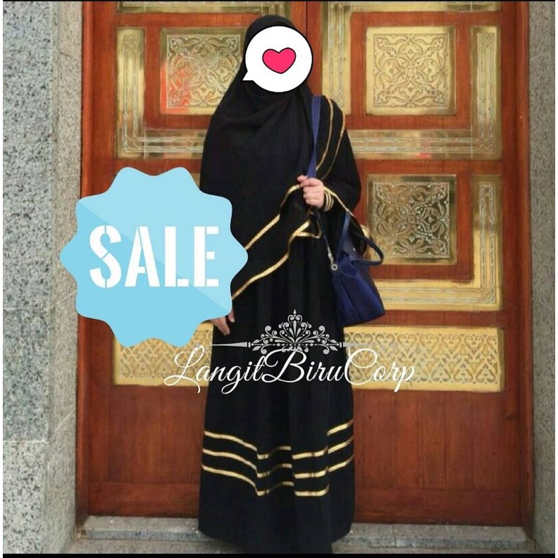 Preloved Gamis Abaya Hitam by Langit Biru Corp bukan ditsy