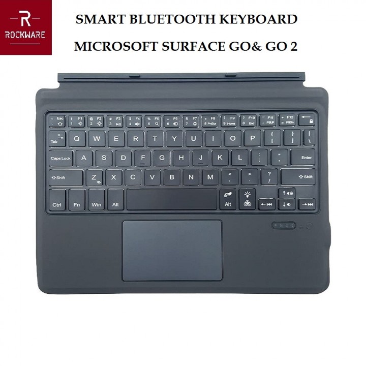 ROCKWARE RW-1087D - Bluetooth Keyboard for Surface Go and Go 2