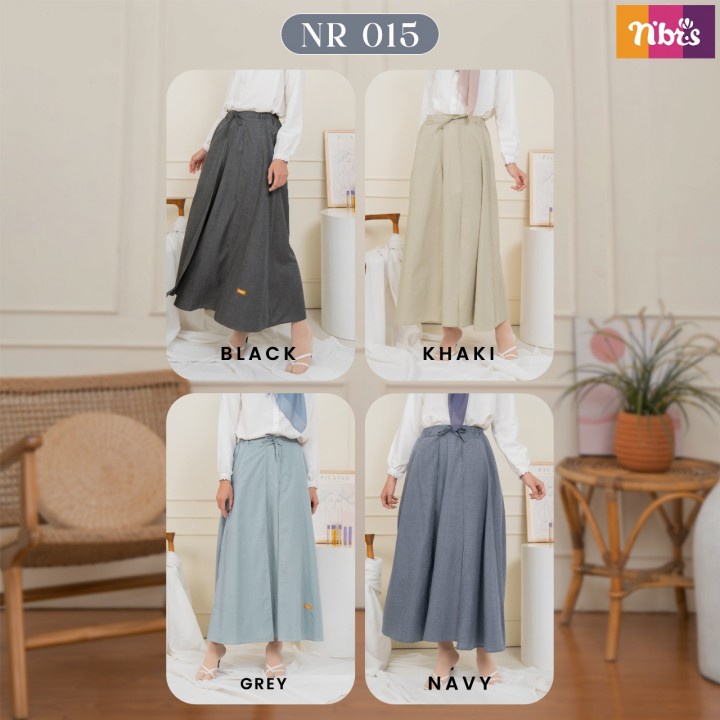 ROK NIBRAS NR 015 / ROK PANJANG NIBRAS ORIGINAL / BAWAHAN MUSLIMAH NBRS TERBARU / BAJU MUSLIM LEBARA