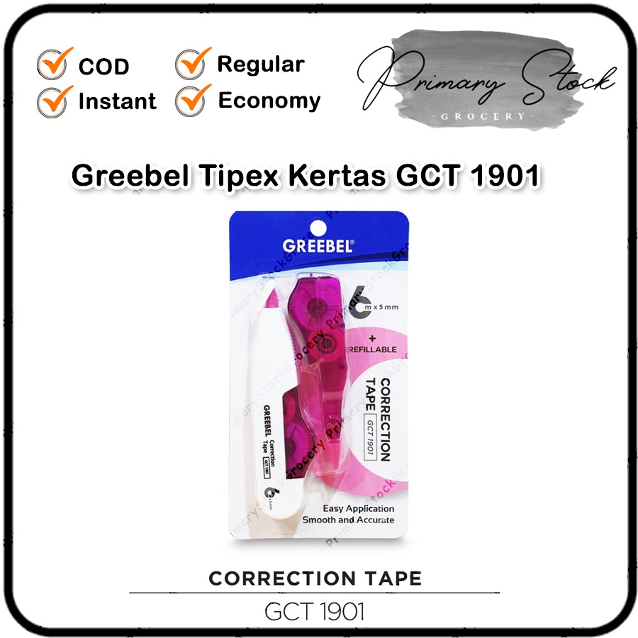 

Tip Ex Kertas Greebel GCT 1901 Refill Murah Tipex Roll Correction Tape