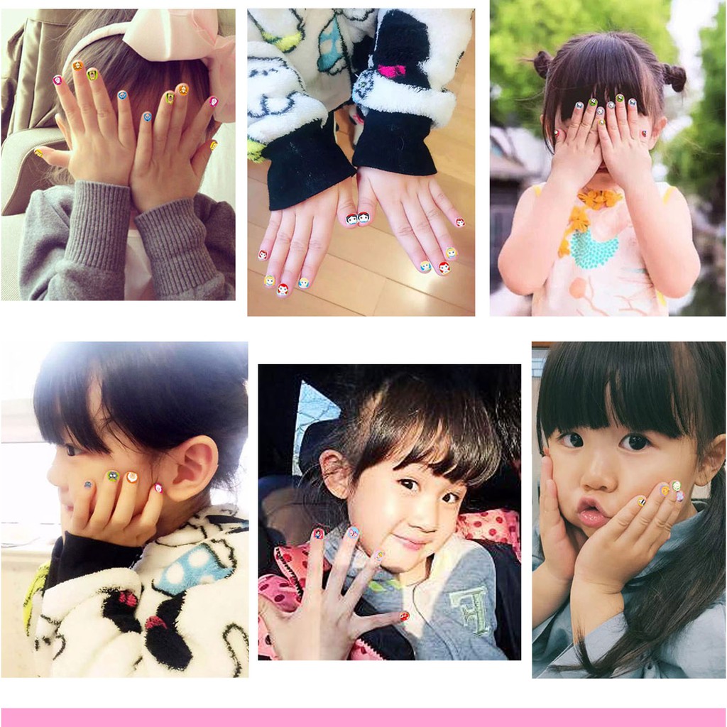 Hand &amp; Nail Art / Sticker Kuku untuk Anak Lovely Cartoon Pattern Sticker Tatoo