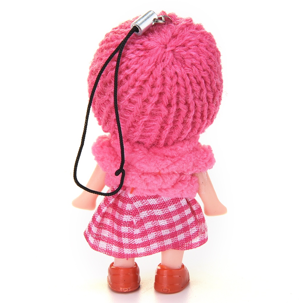 {LUCKID}1 Pcs Soft Baby Dolls Interactive Mini Doll Phone Hanging Kids Children Toys 8cm