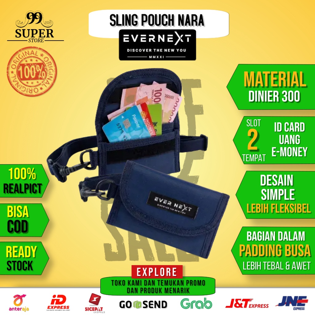Tas Dompet Kalung Pouch Uang Koin Fashion Kpop Pria Wanita Branded Ori Hanging Wallet Cowok Cewek Ka