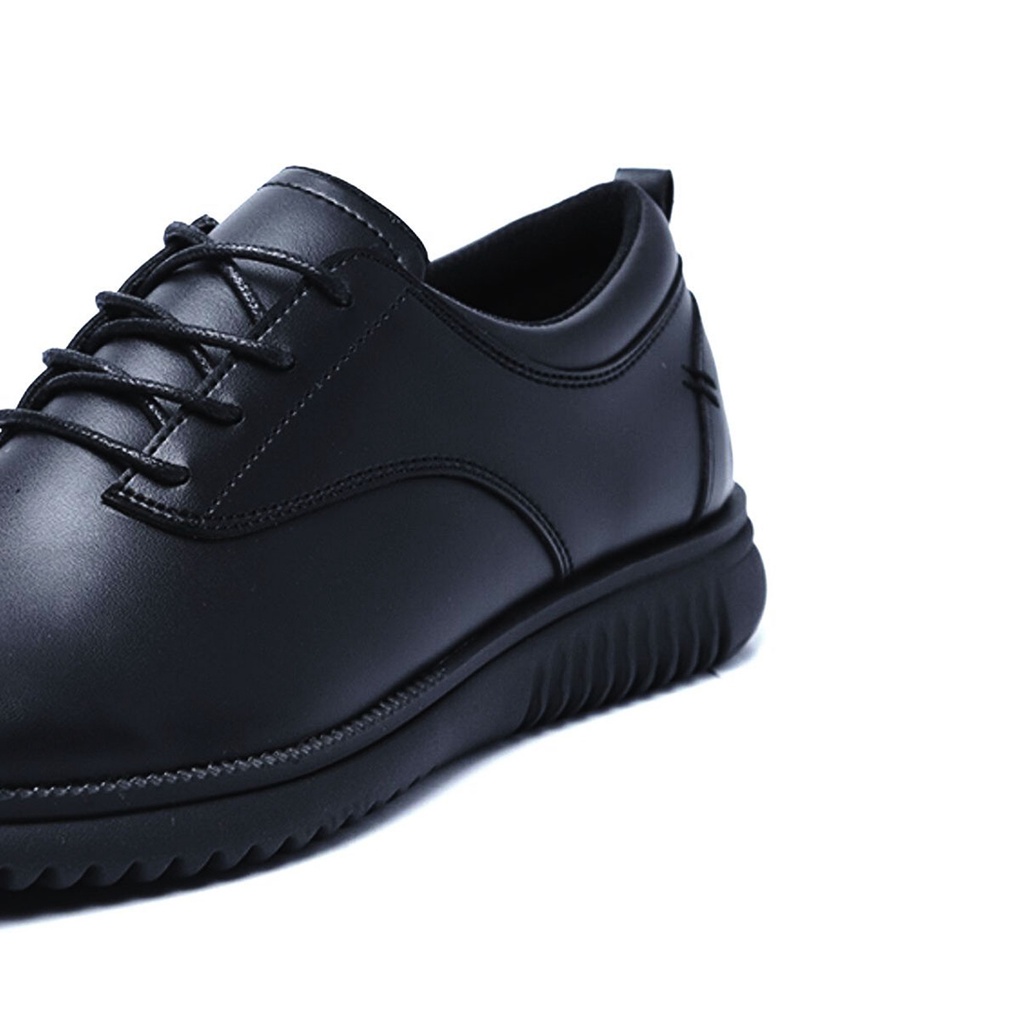 ARSANA PRABU BLACK ORIGINAL x FOOTSTEP Sepatu Formal Full Hitam Tali Pria Pantofel Kerja Kantor Dinas Resmi Guru Kantoran Pesta Undangan Wedding Kondangan Nikah Wisuda Kuliah Modern Casual Derby Oxford Semi Kulit Premium Footwear Keren Terbaru Kekinian