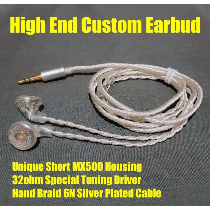 Earbud High End Earphone Custom Limited Hand Braid High Class 6N Cable