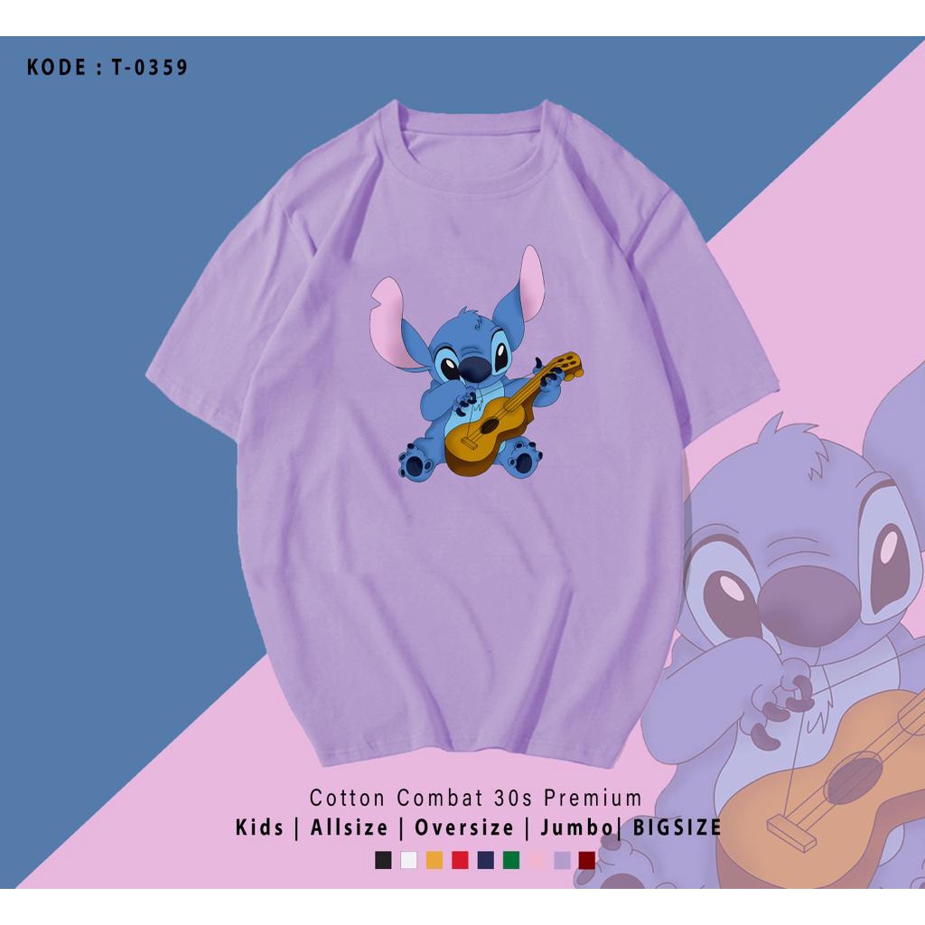 KAOS KARTUN STICH / KAOS WANITA LUCU / KAOS OVER SIZE / KAOS UK M-XL / KAOS TERBARU / KAOS KEREN BAHAN LEMBUT