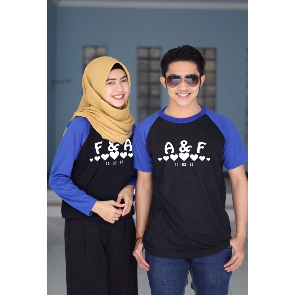 Kaos Raglan Couple Custom