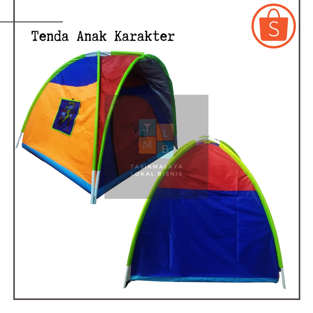 Tenda Anak Perempuan Ukuran 140 x 140 cm Warna Pink Full Hello Kitty - Tenda Camping Parasut