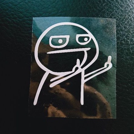 sticker cutting  fucek , middle finger meme