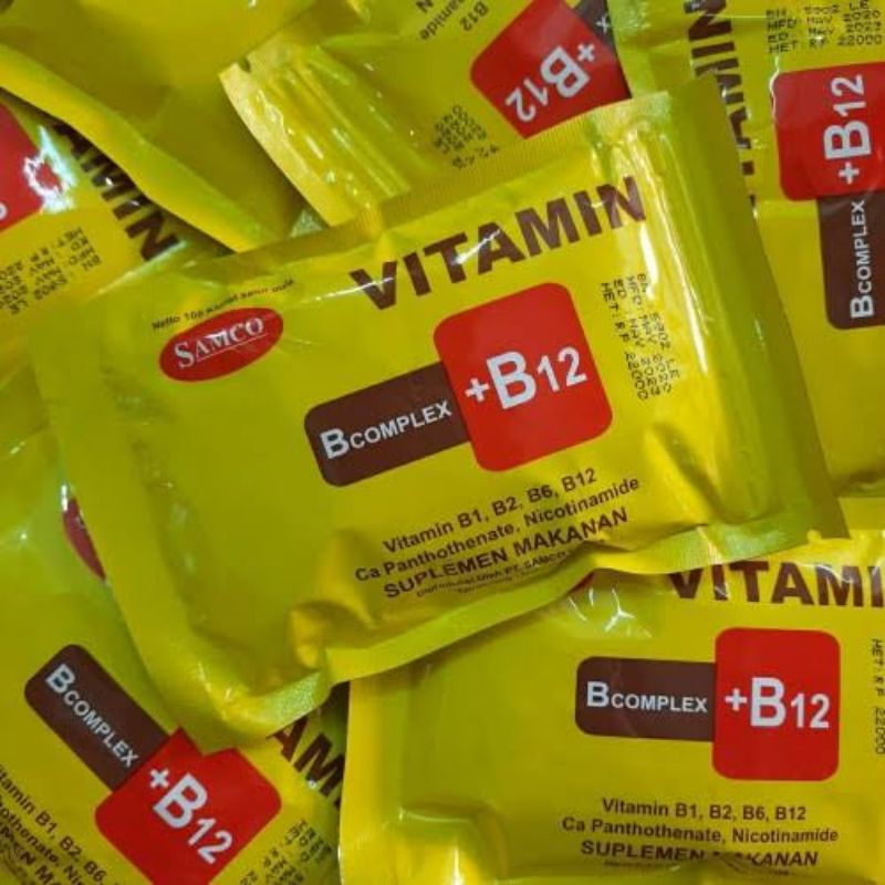 Jual Vitamin B Complex +B12 Sachet(100Kaplet) Indonesia