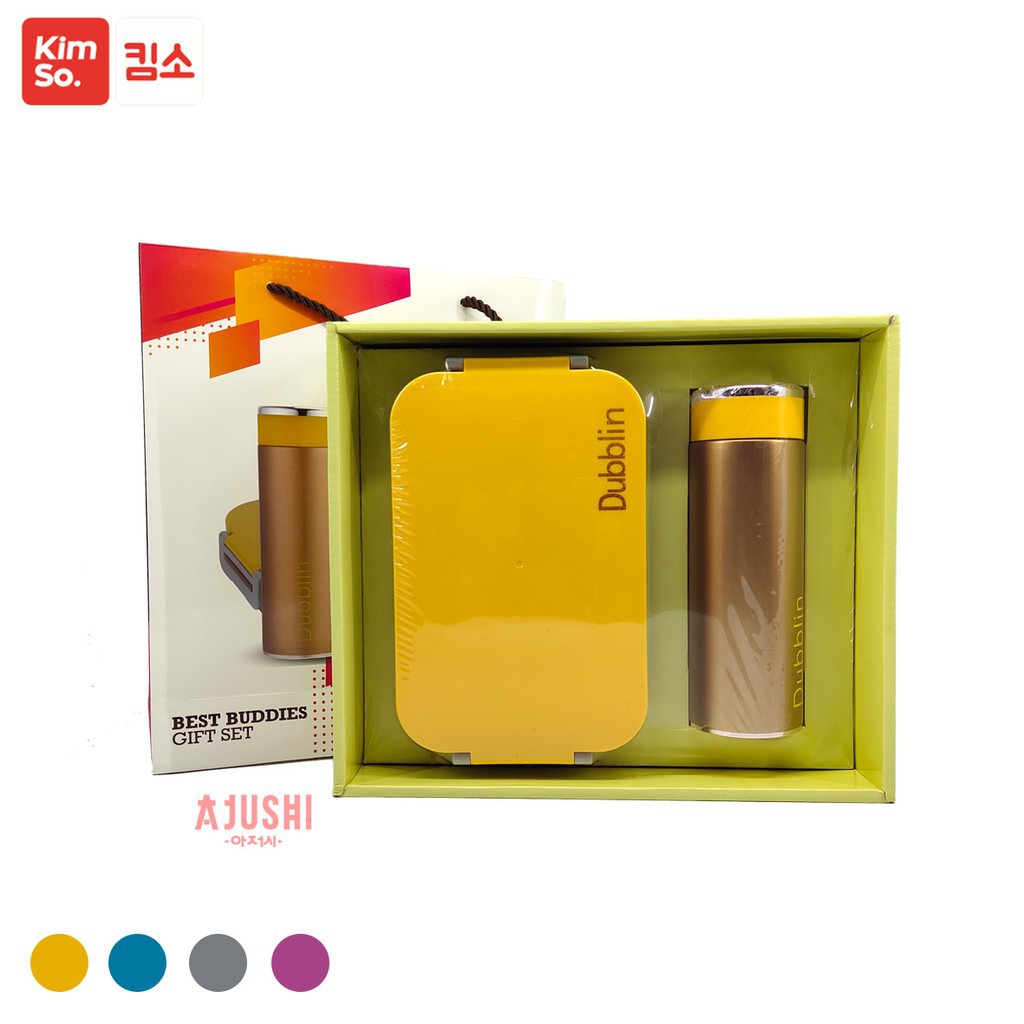 KUP - COD MURAH DUBBLIN SOUL MATE GIFT SET  - TUMBLER LUNCH BOX DUBBLIN - KOTAK MAKAN DAN BOTOL MINUM STAINLESS