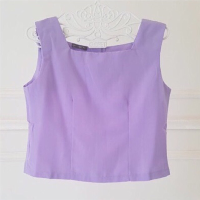 TANKTOP PINK . TANKTOP CROP PASTEL SOFT PINK / TANKTOP UNGU MUDA SOFT . TANKTOP CROP