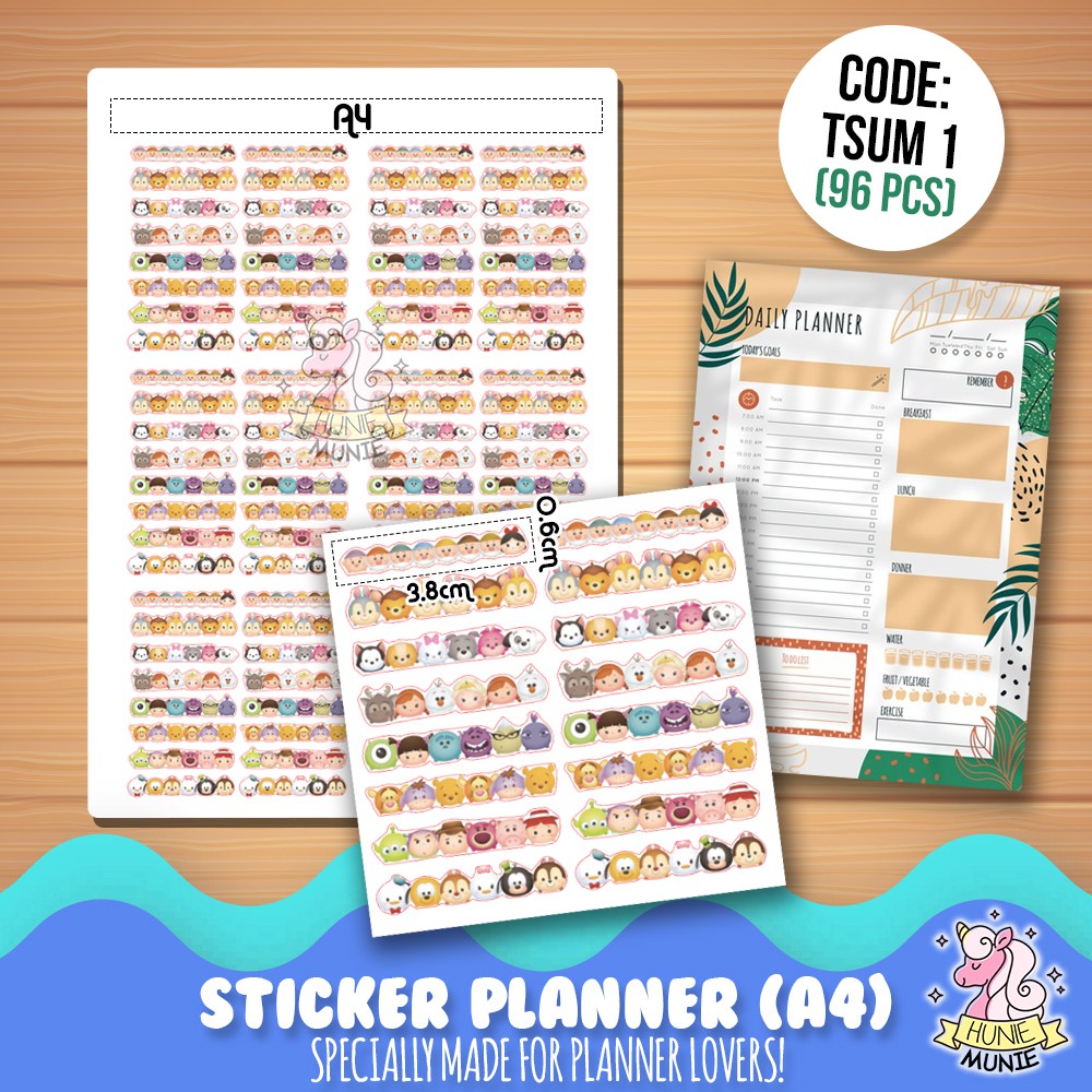 

Sticker Deco Planner - Tsum-Tsum #1 (96pcs) Stiker