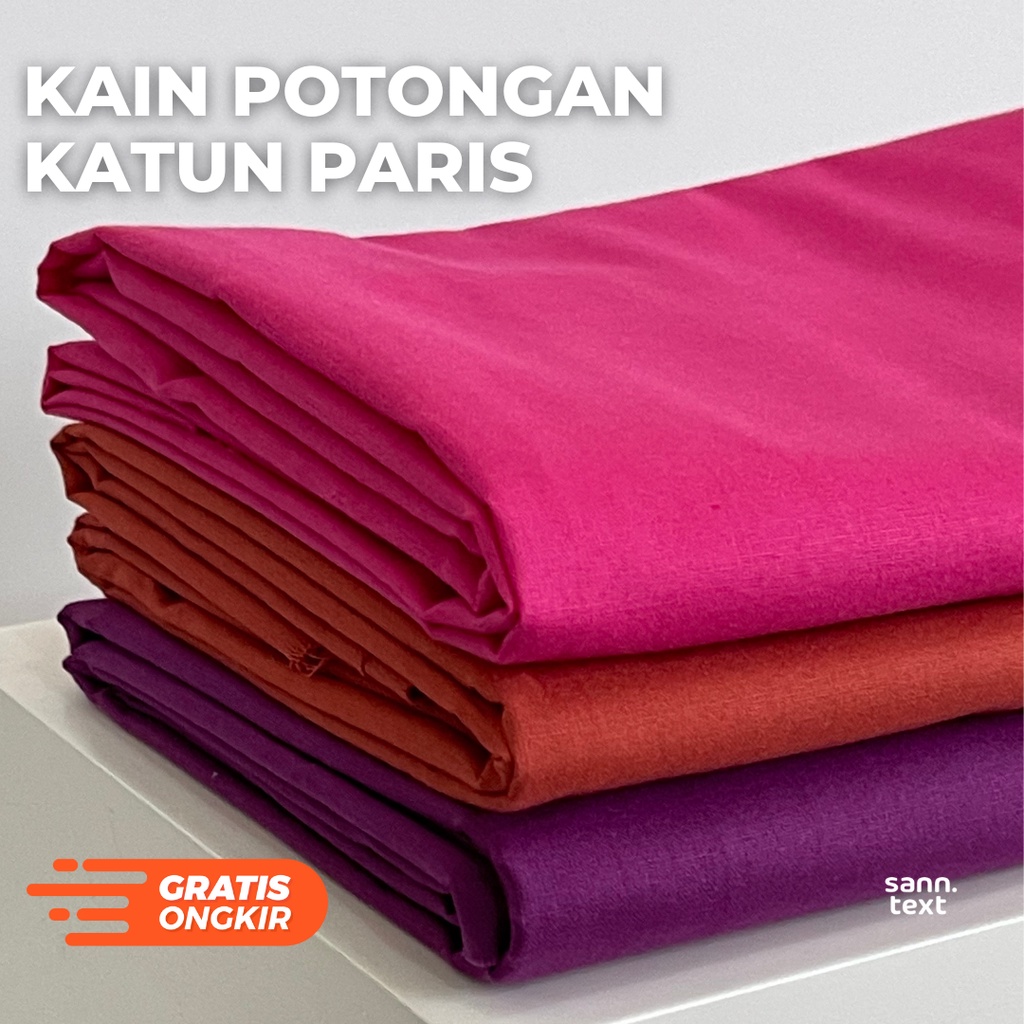 Kain Kahatex Katun Paris Premium Potongan @90x150cm Per Warna