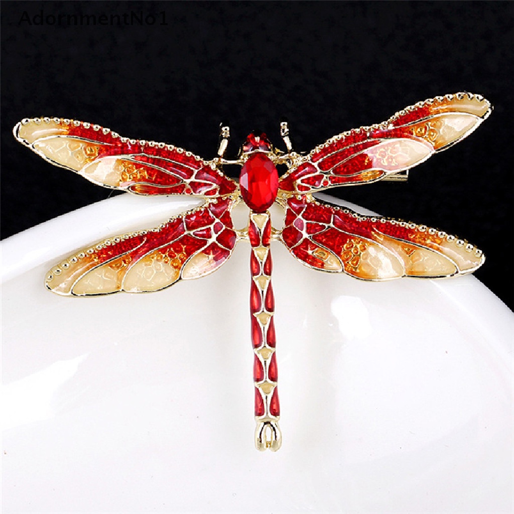 [AdornmentNo1] Charm Rhinestone Enamel Dragonfly Animal Brooch Pin Women Gift Jewelry [new]