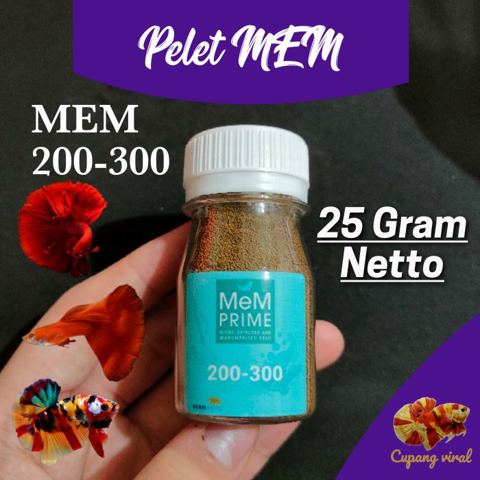 Pelet MEM 200-300 Kemasan 25 Gram