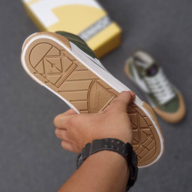 SNEAKERS COWOK HITAM BIRU MISTY  SEPATU JOHNSON GALAXY PRO HIGH GREEN