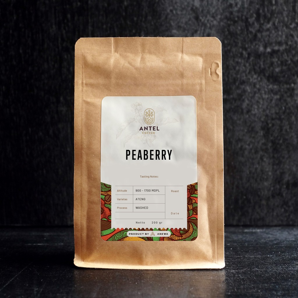 

PEABERRY GAYO - 200 Gr BIJI KOPI ARABIKA - ANTEL PREMIUM COFFEE
