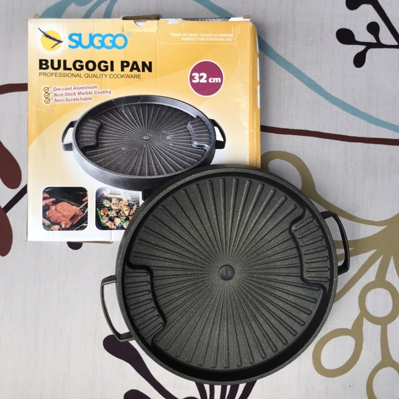 Grill pan Bulgogi pan panci wajan grill anti lengket SUGGO 32cm