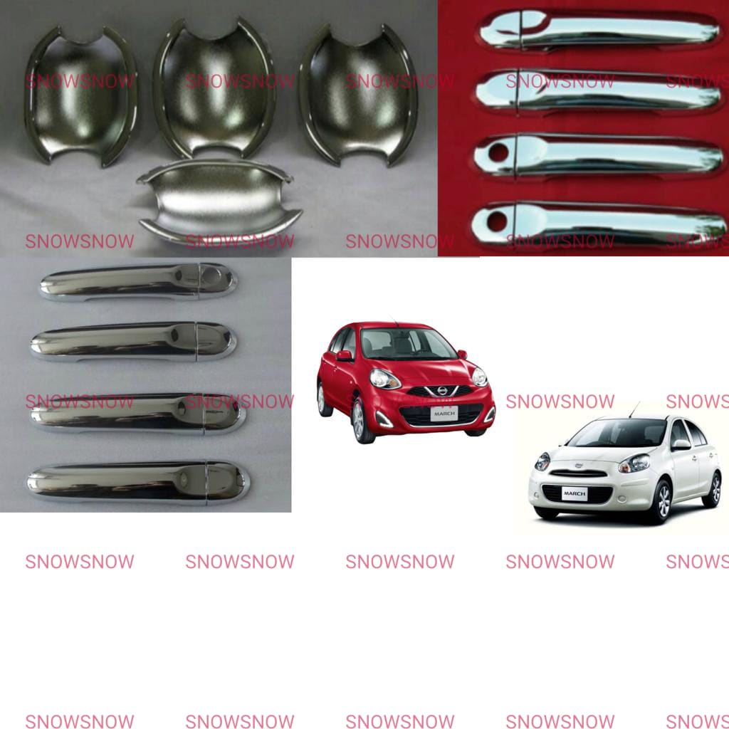 Paket Outer Handle Cover Nissan March 1 2 Lubang 4pcs 5 pcs Chrome