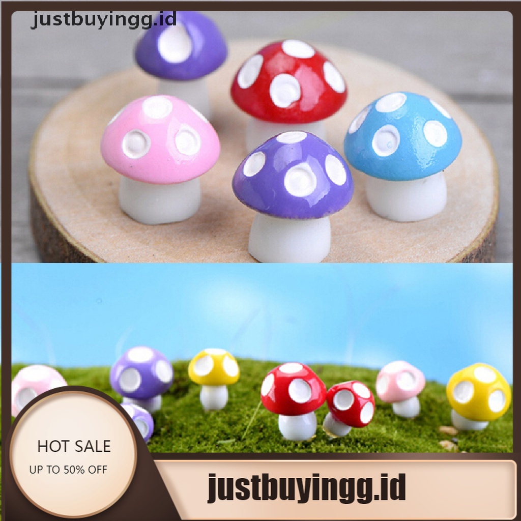 (Justbuyingg.Id) 10 / 20 Pcs Miniatur Jamur Untuk Dekorasi Taman Mini / Rumah Boneka