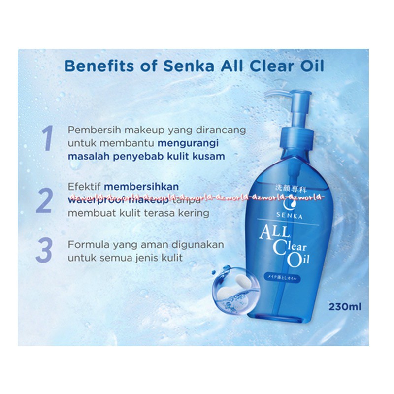 Senka All Clear Oil 230ml Pembersih Wajah Penghapus Makeup