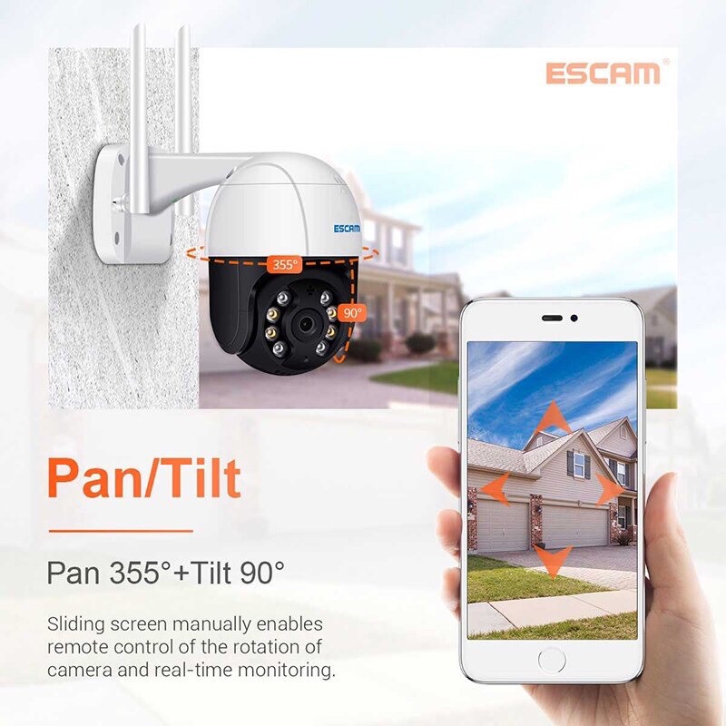 ESCAM QF218 1080P Camera Wifi CCTV Pan/Tilt Deteksi Humanoid Cloud Storage - Kamera cctv