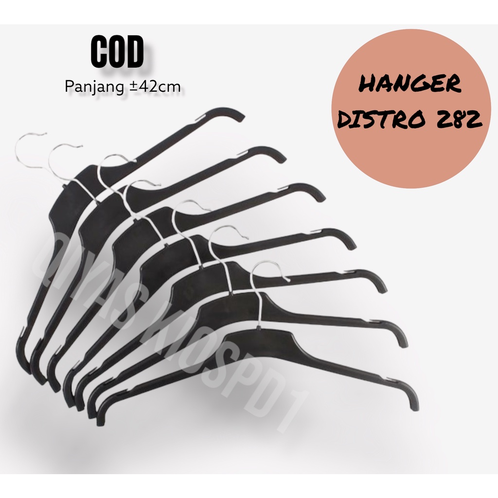 HANGER DISTRO PLASTIK 282 / HANGER BAJU DISTRO isi 12 pcs