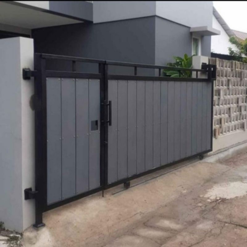 Jual Pintu pagar grc motif kayu Shopee Indonesia