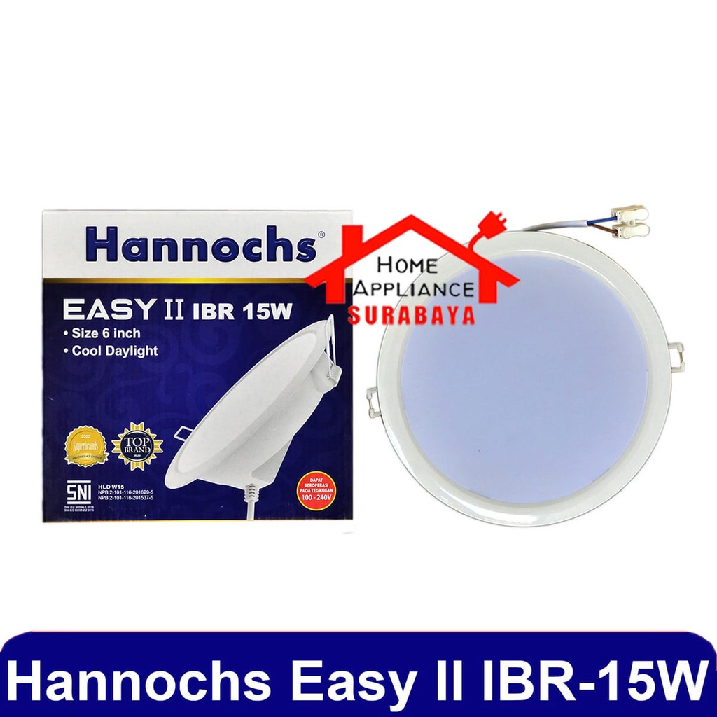 Lampu Downlight LED Bulat Cool Day Light - Putih Hannochs Easy II IBR / Inbow 3W - 25W / 3 - 25 Watt