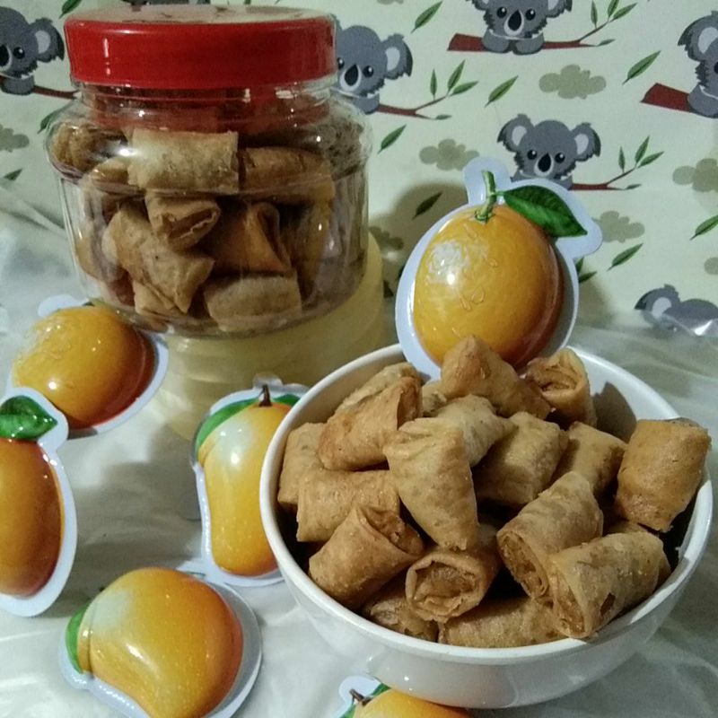 

lumpia mini rasa udang renyah nikmat gigit alies ngk keras