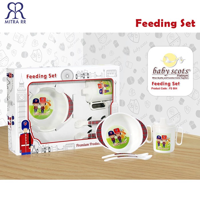 Baby Gift Set Feeding Set Baby / Alat Makan Bayi Anak Baby Scots FS003 FS004 FS005