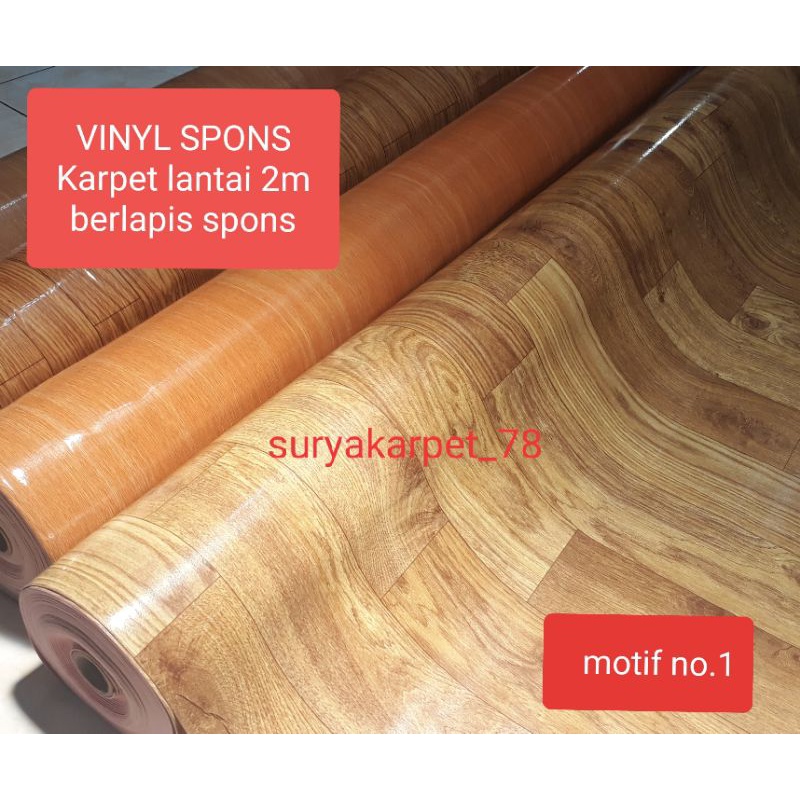 karpet spon vinyl tebal 1.2mm lebar 2mt dujual per 50cm