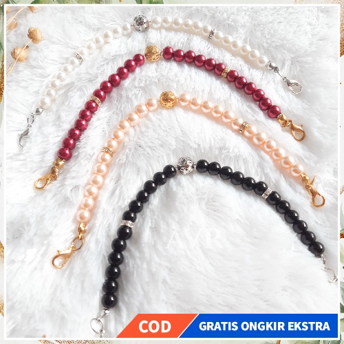 KONEKTOR MASKER MUTIARA / KONEKTOR MASKER MUTIARA HIJAB MURAH / KONEKTOR MASKER HIJAB