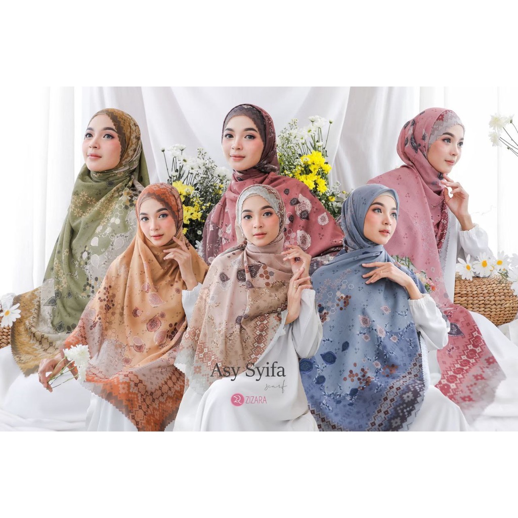 Segi empat printing Asy Syifa Scarf by Zizara