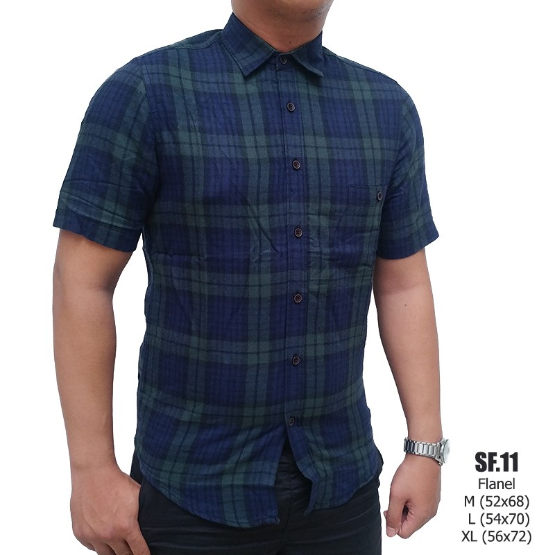 Kemeja Flanel Pria Cowok Lengan Pendek Keren Warna Gelap Murah Bagus Tebal Flannel Premium Jalan Shopee Indonesia