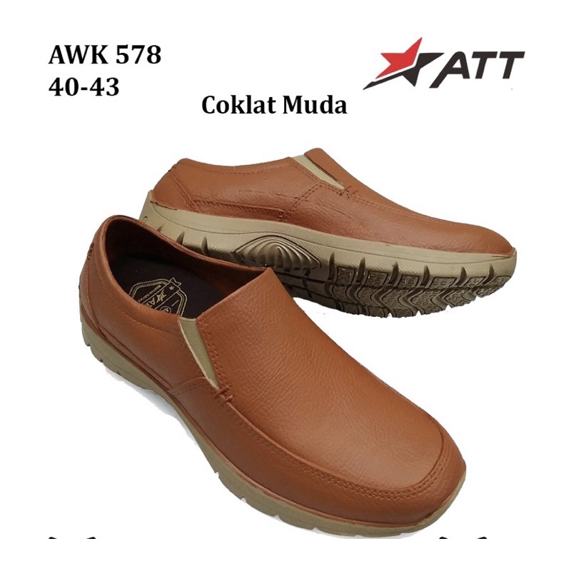 arisf Sepatu Cowok Pria Karet Murah Merk ATT art AWK 578