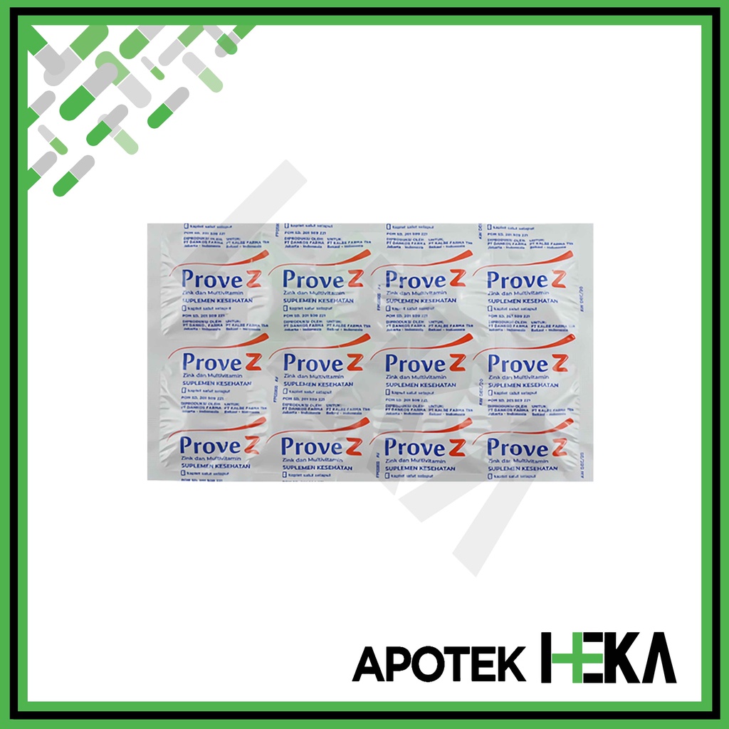 Prove Z Kaplet Strip isi 10 Tablet - Multivitamin Daya Tahan Tubuh (SEMARANG)