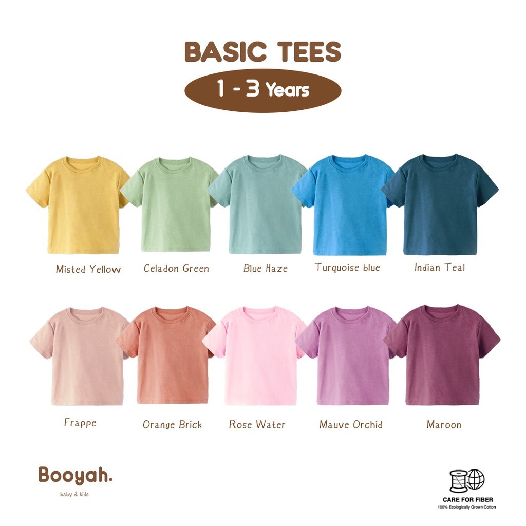 Basic Tees Booyah ( 1-6 Tahun) kaos pendek anak