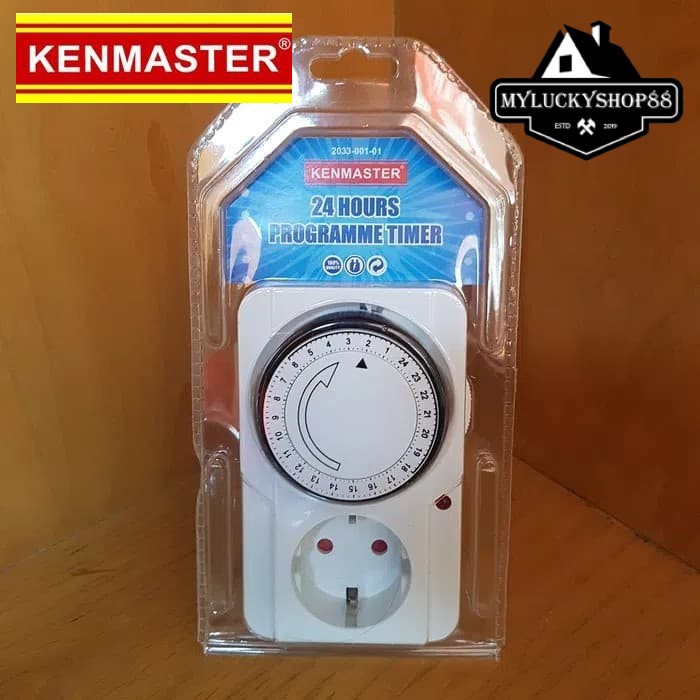 Kenmaster Stop Kontak Timer Listrik Manual Analog 24 hours programme