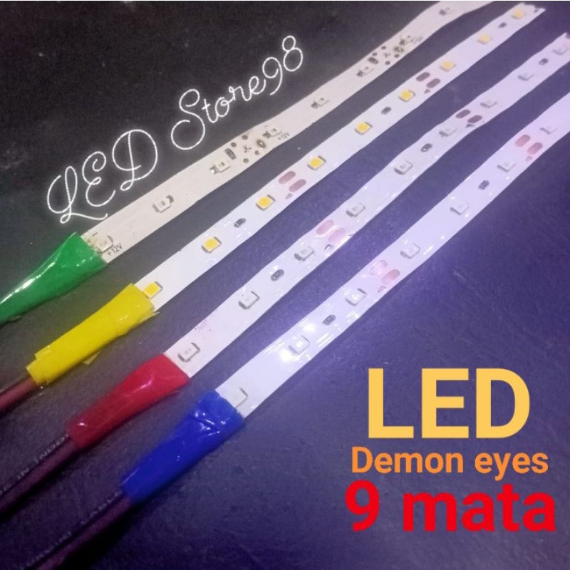 LAMPU LED DEMON 9 MATA 12 VOLT ( per biji )