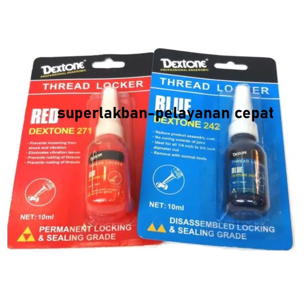 Lem Baut Dextone 271 Threadlocker 10ml Cegah Baut Kendur dan Berkarat Original