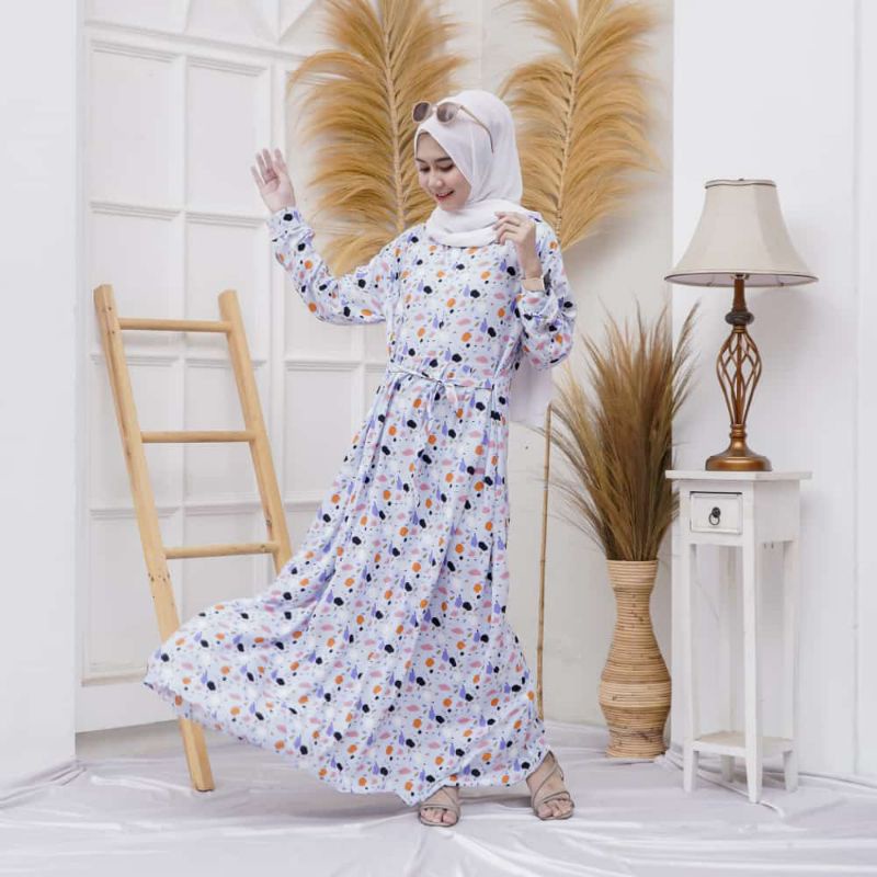 gamis rayon viscose homey dress jumbo ld 120 cm