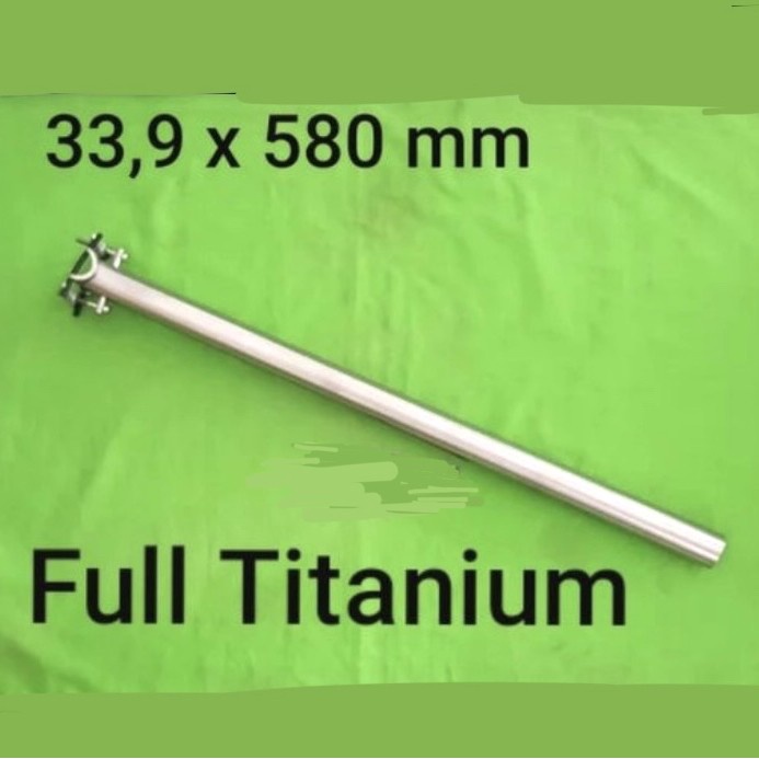 Seatpost Sepeda lipat full Titanium 33,9x580 mm