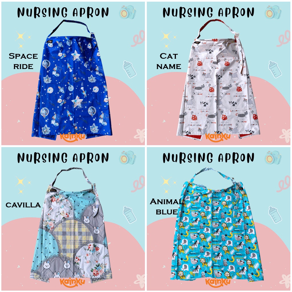 Apron Menyusui Nursing Cover Double Layer Katun Bolak Balik Kualitas No 1 Shopee