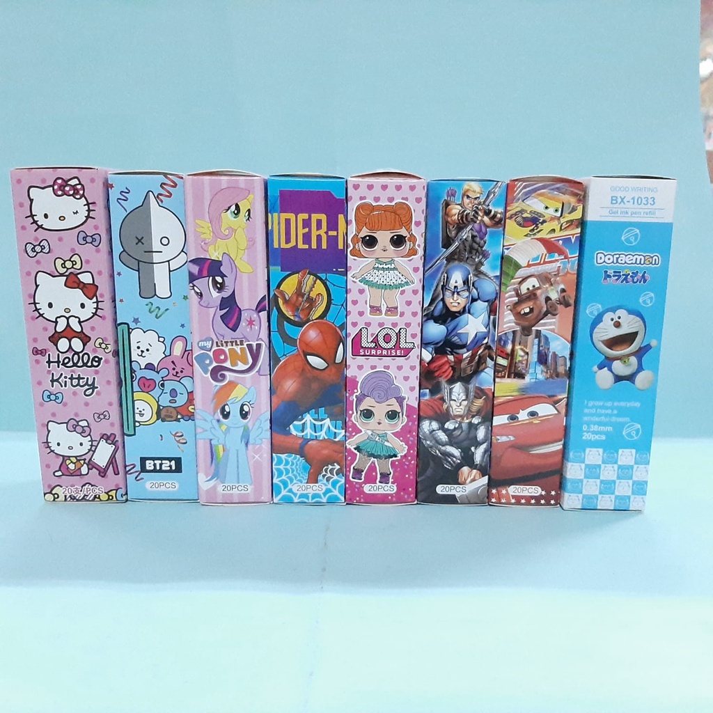 

Isi Bolpen Gel Reffil Bolpen Gel Karakter Motif anak lucu isi 20 pc / Isi pulpen / isi ulang