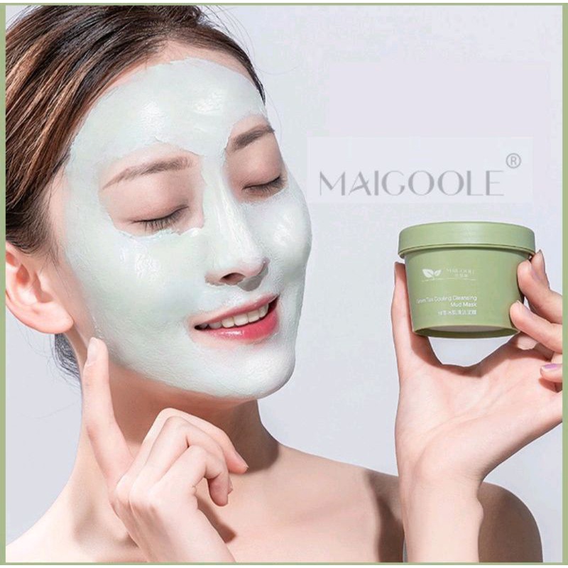 MASK Green Tea Komedo/mask mud clay Maigoole/maycreate/median 120gram