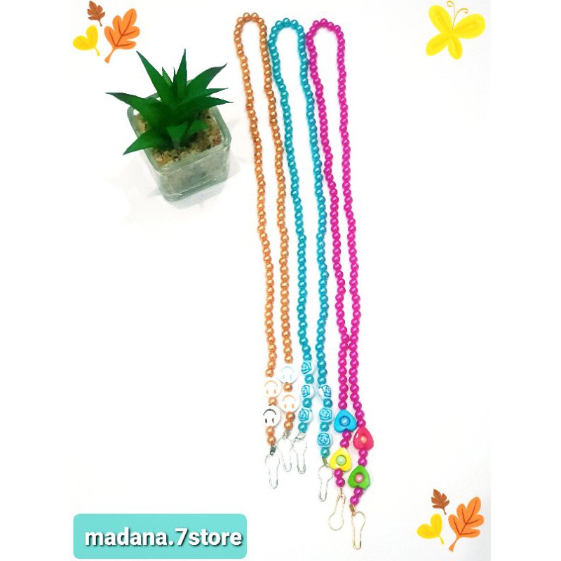 Pengait Masker / Tali Masker Mutiara / Kalung Masker Mutiara / Tali Masker Manik-manik Lucu